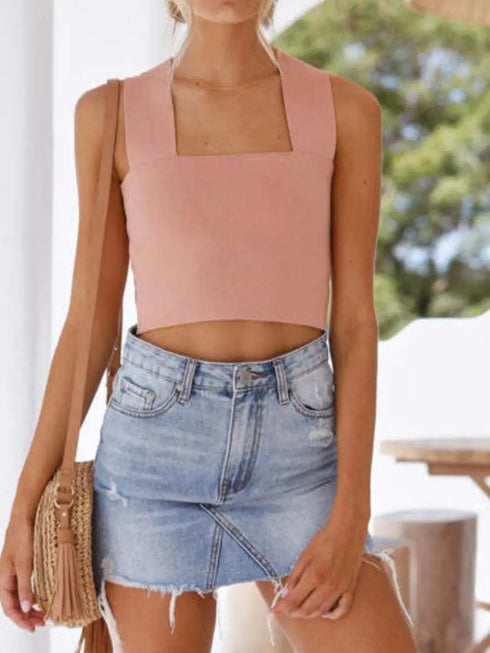 'Riley' Crop Tank Top - Celes Fashion